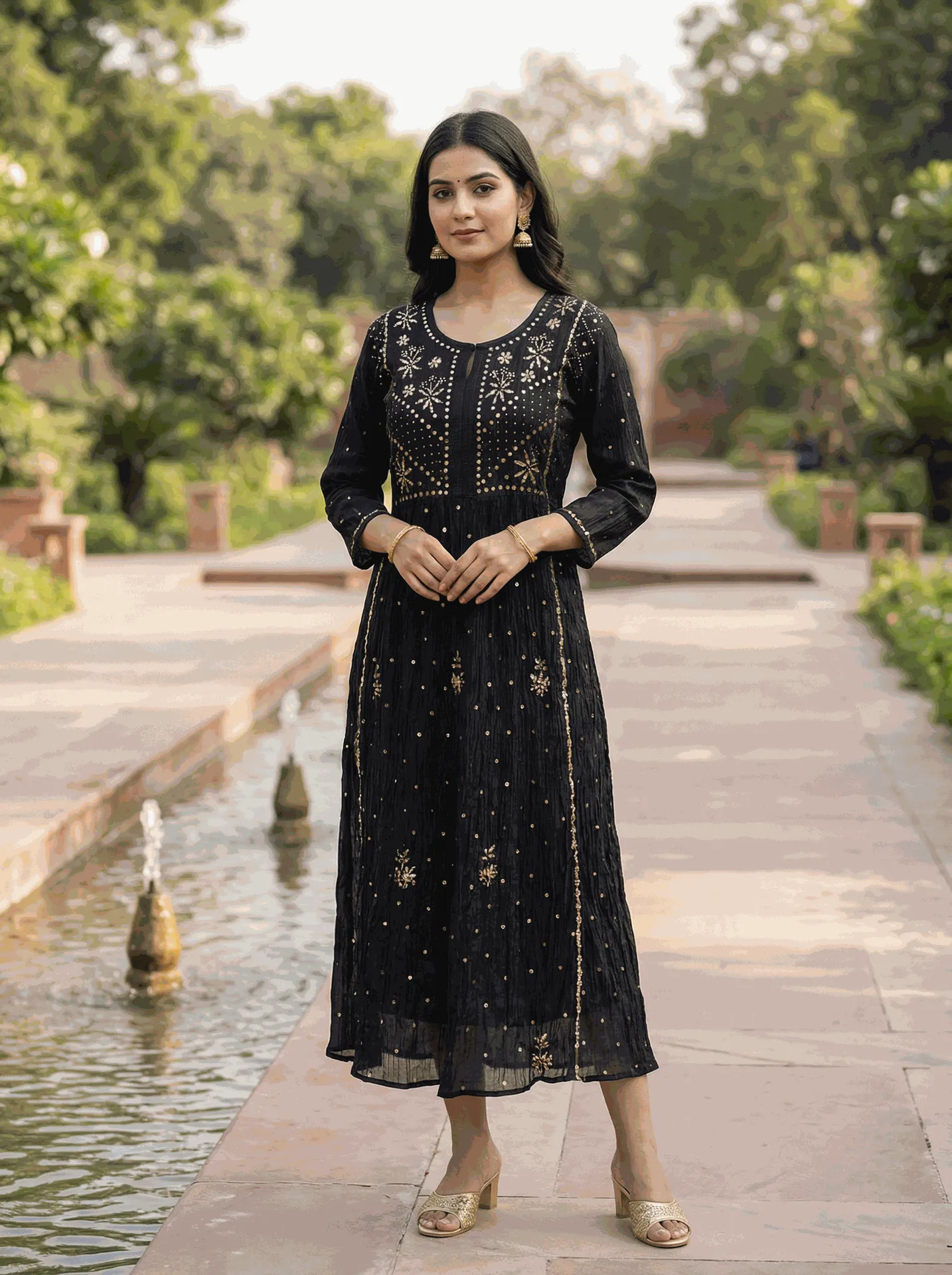 Black Embroidary Kurta