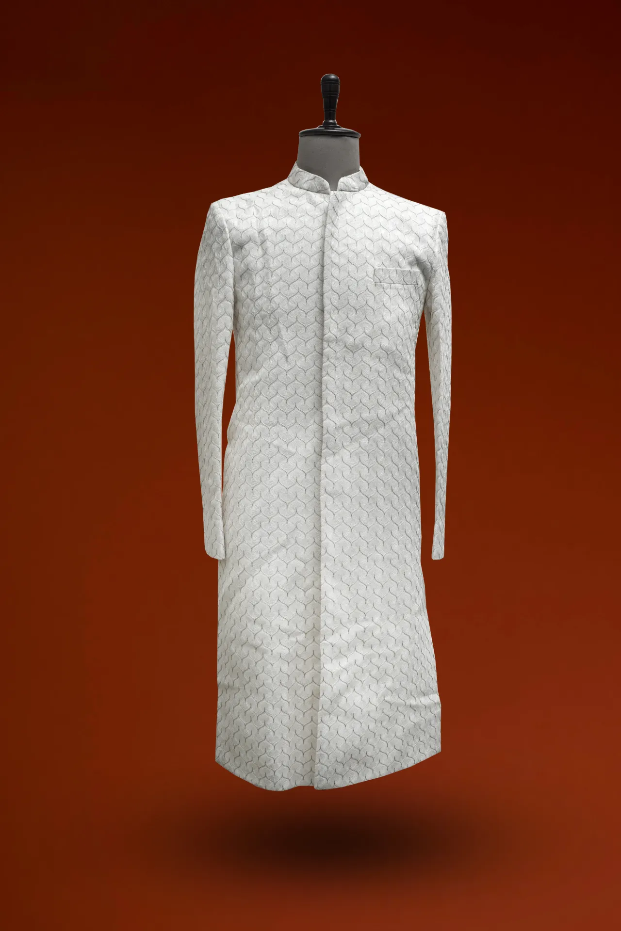 Sherwani with zari thread embroidery