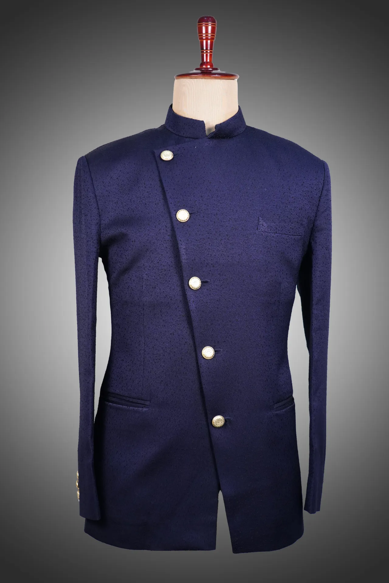 Navy Blue blazer with metal button