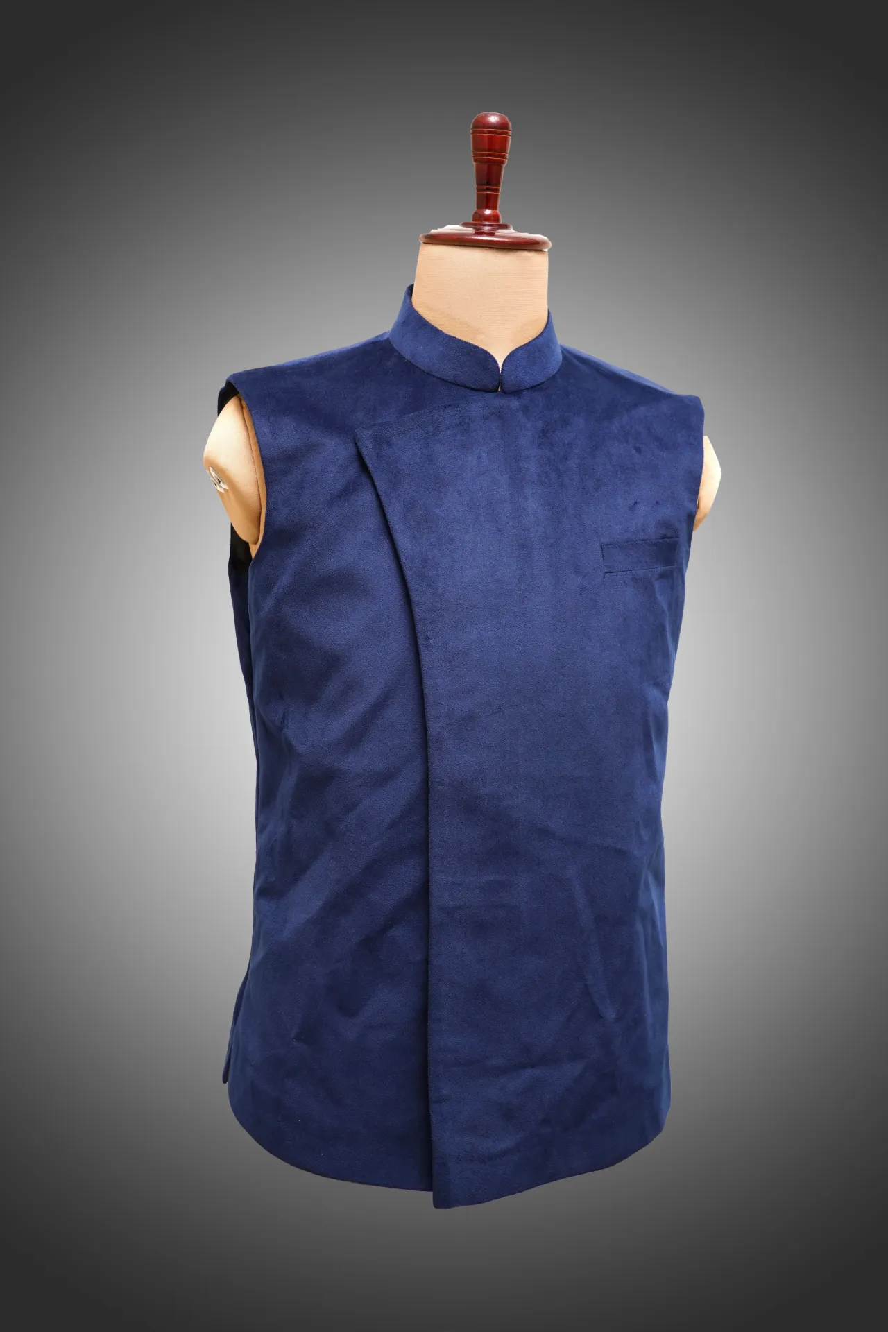 Navy Blue velvet waistcoat